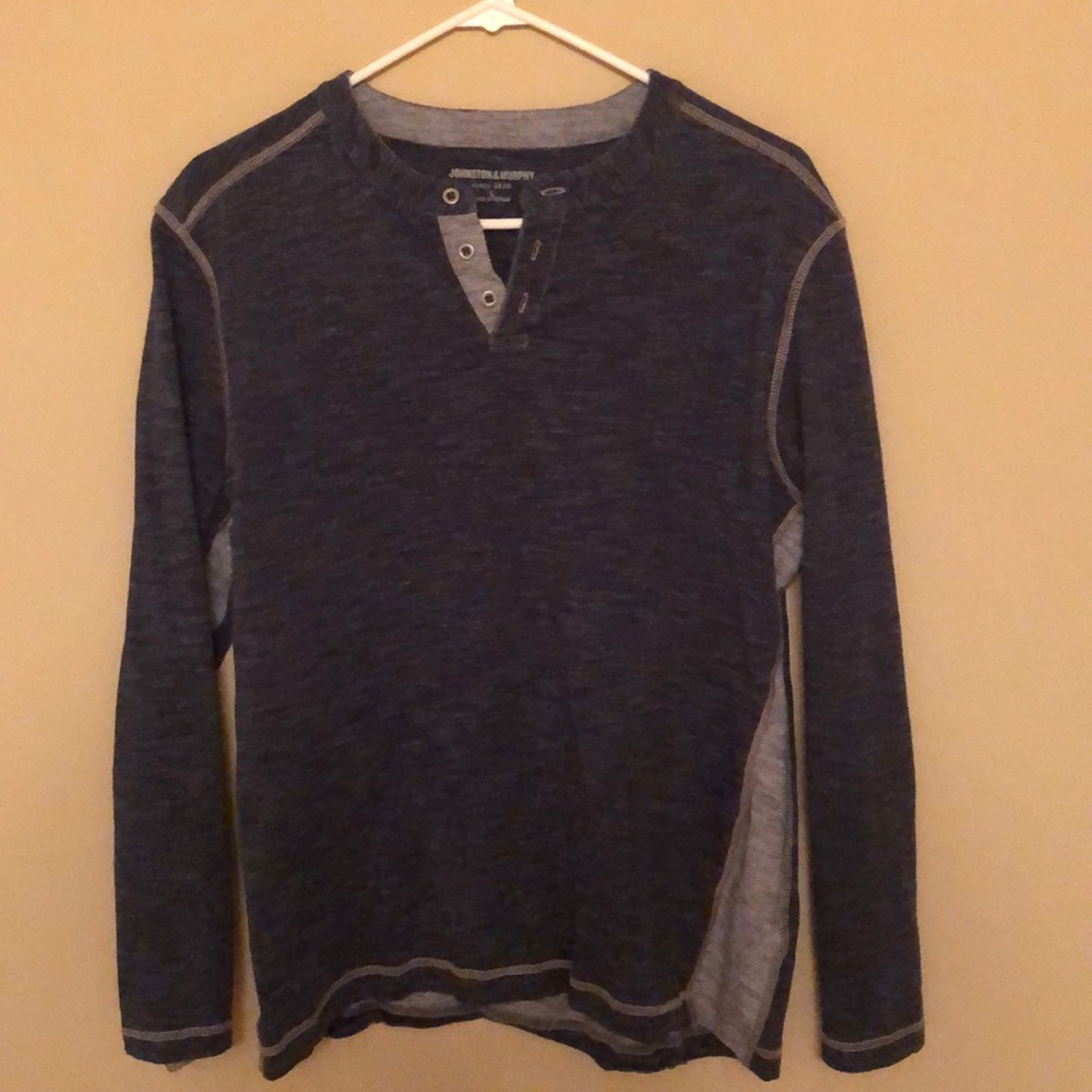 Large Vintage Slub Henley by Johnston & Murphy